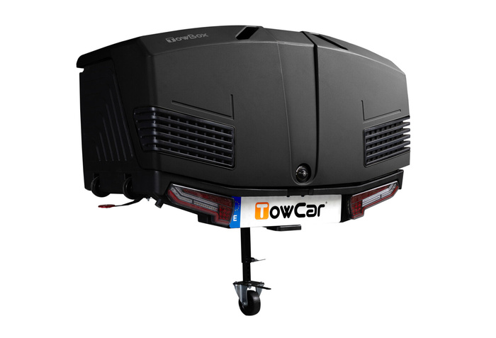Towbox V3 Camper nero - box portabagagli da montare sul gancio di traino
