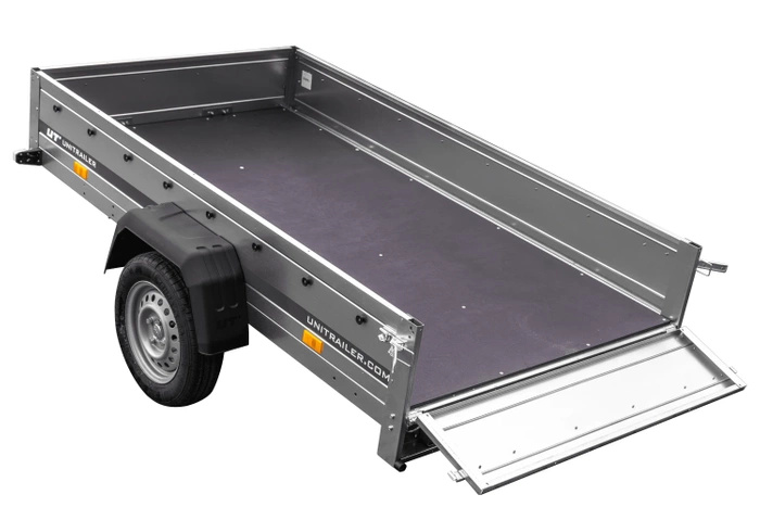 rimorchio leggero senza freni 230x125 cm Unitrailer Garden Trailer 230 kipp