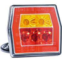 Fanale posteriore a LED FRISTOM FT-122, 3 funzioni universali