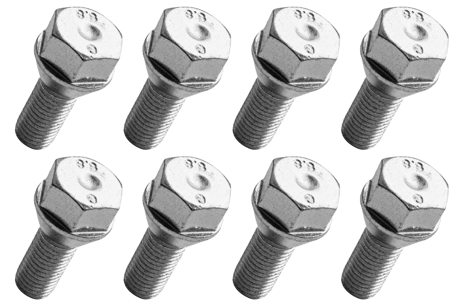 Kit 8 Bulloni E Dadi Flangiati 1/2-20x2 Grado 8, Viti Esagonali Alta Resistenza The Bolt Barn