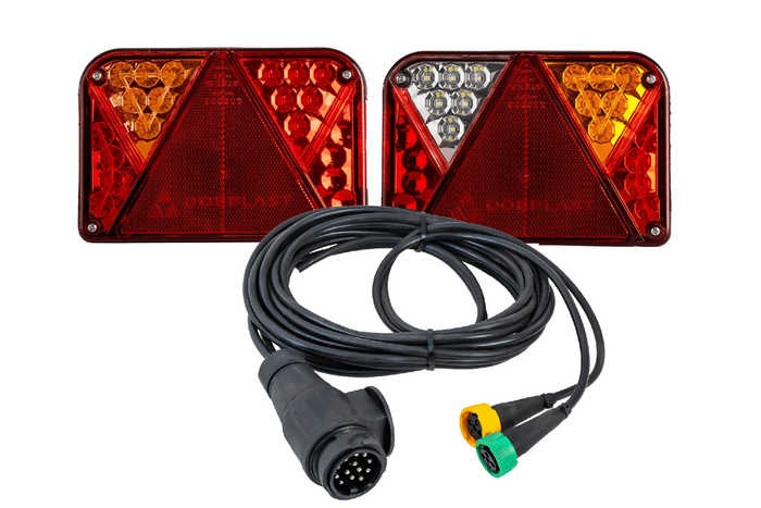 Luci posteriori a LED DOBPLAST DPT35 + cablaggio MANTES 4m 13PIN