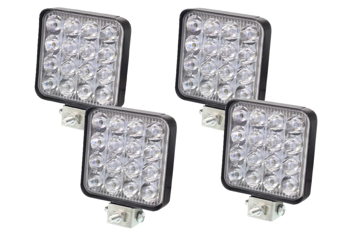 Set di quattro riflettori per lampade da lavoro a LED HERMON LLP16MINI 16xLED 2880lm