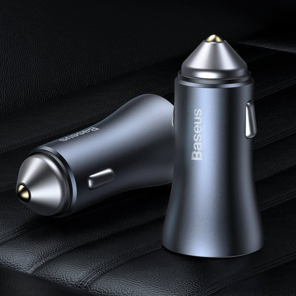 BASEUS Golden Pro 2xUSB 40W Caricabatterie per auto + cavo USB