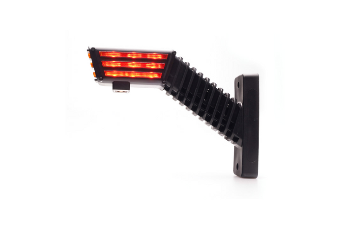 Faro di segnalazione a LED SPOT WAŚ 2554L W297.4.1, a sinistra, su braccio.