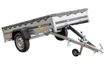 Rimorchio monoasse 230x125 UNITRAILER GARDEN 230 KIPP con telaio H-0 e copertura grigia