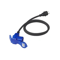 Adapter kempingowy kablowy 150 cm 3x2,5mm2 z wtyczki Schuko do złącza kątowego CEE + gniazda Schuko