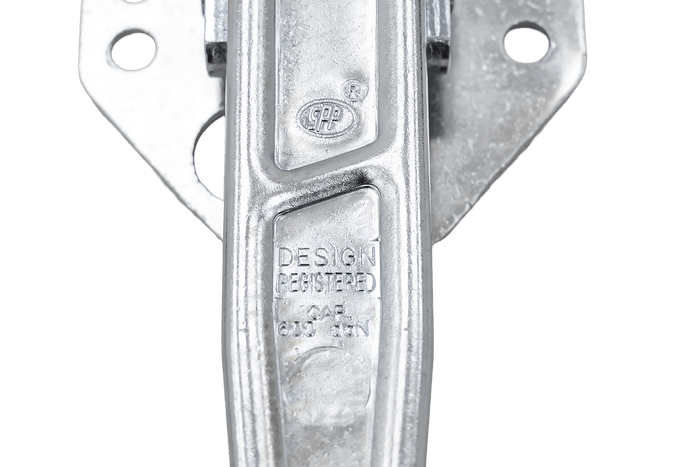 Gancio laterale con elemento di fissaggio STEELPRESS ZB-04+Z-01A per la chiusura completa del lato del rimorchio