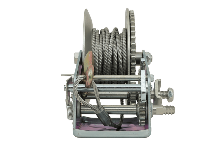 Argano manuale KNOTT 6X0017.008 per rimorchio da 900 kg con fune d'acciaio