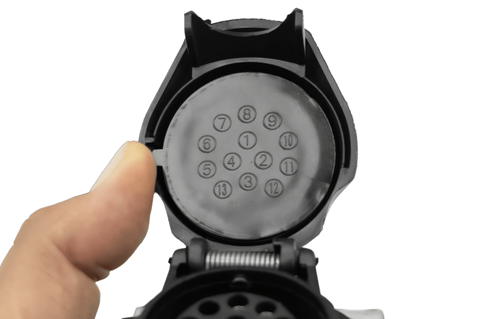 Impianto elettrico MANTES, cablaggio per rimorchio barca 9,57 m, spina a 13 pin, 2 baionette a 5 pin