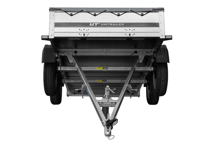 RIMORCHIO LEGGERO BIASSE CON RUOTINO D'APPOGGIO CENTINA H0 E TELONE GRIGIO GARDEN TRAILER 264/2 KIPP