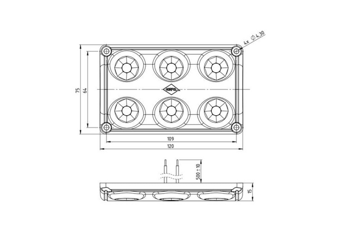 Lampada interna per auto a LED HORPOL LWD2325 da 720 lm