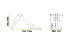 Set di due cunei pieghevoli LOKHEN ORIGAMY 46 h: 190 mm / set con maniglia