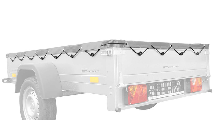 Telone piatto grigio per rimorchio Garden Trailer 201 kipp