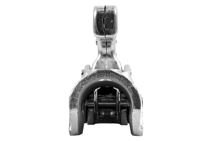 Gancio di traino WINTERHOFF WW 350-RB-K1414 per rimorchio da 3500 kg con timone in tubo da 50 mm, in ghisa.