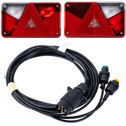 Luci posteriori ASPÖCK MULTIPOINT V + cablaggio MANTES 4m 7PIN