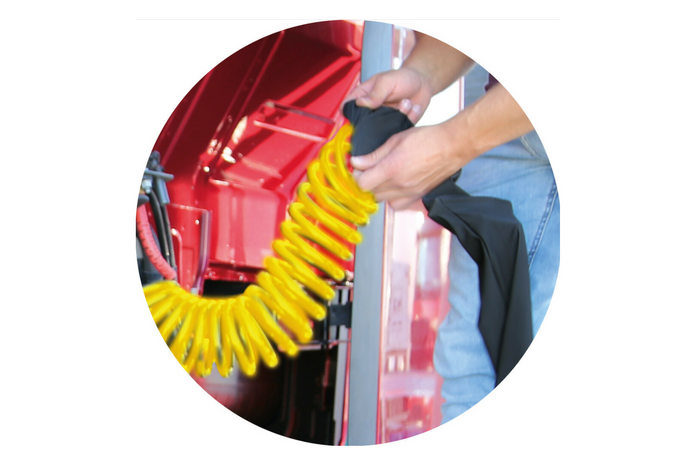 LAMPA Truck-Tights copricavo a spirale 97171 manicotto flessibile giallo 220 cm di diametro 11 cm