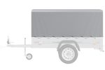 Copertura telaio h-800 UNITTRAILER telone per rimorchio 200x106 cm GARDEN 200 KIPP