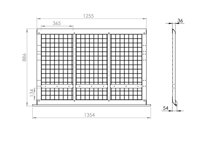 Rampa a rete UNITRAILER per rimorchio 88,6 cm 400 kg