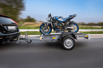 RIMORCHIO TRASPORTO MOTO UNITRAILER MOTO 1 CON PIANALE