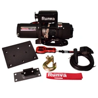 Verricello elettrico per rimorchio RUNVA EWP3500A 12V 1588kg con fune da 12,8 m