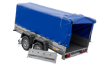 RIMORCHIO GARDEN TRAILER UNITRAILER 264/2 KIPP CON RUOTINO D'APPOGGIO, TELAIO H-800 E COPERTURA BLU