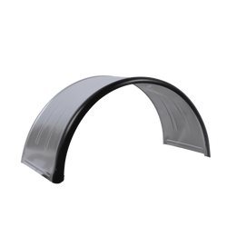 Parafango doppio per rimorchio 16-17,5" DOMAR DK7135 passaruota 1000/450mm in metallo con bordo in gomma