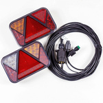 KIT: Fanalini a LED posteriori Fristom FT-270,  con cablaggio 4,5 m con 7-pin