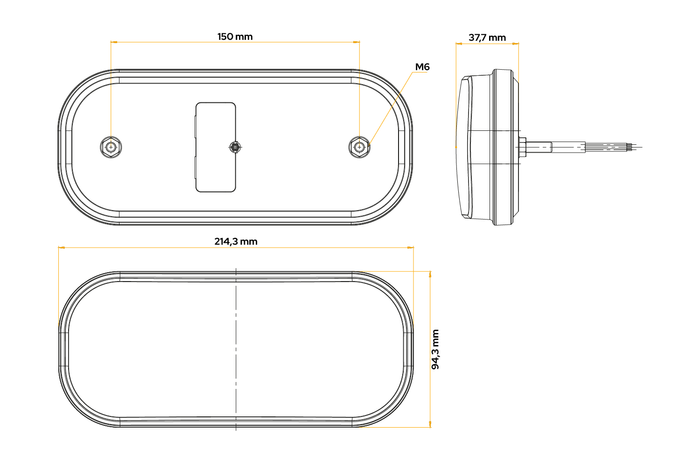 Fanale posteriore FRISTOM FT-230 LED 6 funzioni universale