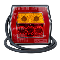 Fanale posteriore a LED FRISTOM FT-122, 3 funzioni universali
