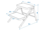 ProPlus 360823V01 Scaletta pieghevole da campeggio a due gradini, portata massima 150 kg