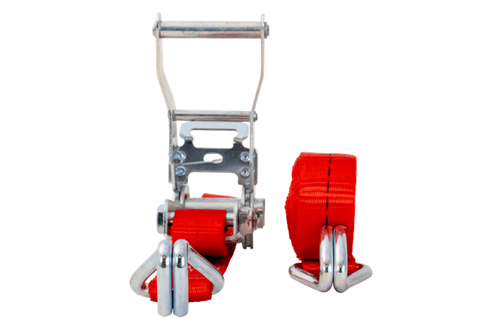 Set di quattro cinghie di trasporto UNITRAILER con tenditore 4m/25mm/1t rosse
