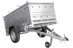 Rimorchio leggero 200x106 UNITRAILER GARDEN 200 KIPP con sponde BIS e copertura in alluminio