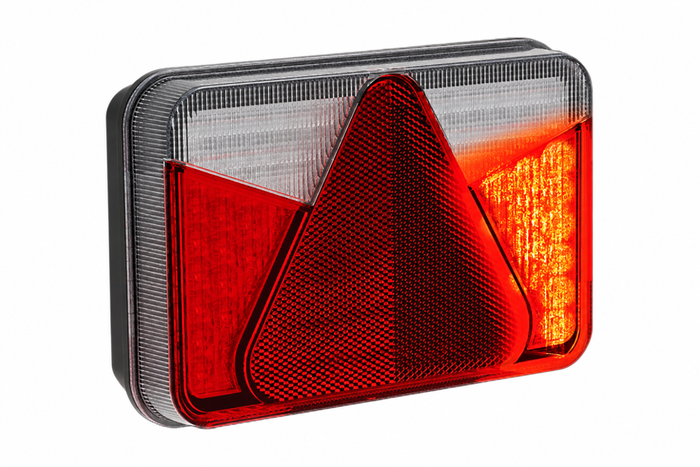 Faro posteriore ASPÖCK MULTILED V con attacco a baionetta a 8 pin e 5 funzioni rimanenti.