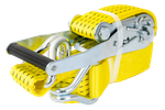 Set di quattro cinghie di trasporto UNITRAILER gialle da 4 m/50 mm/5 t con tenditore