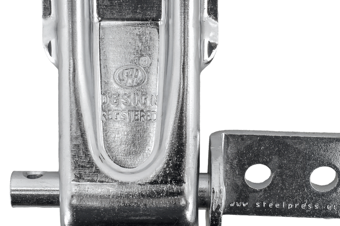 Cerniera laterale con maniglia STEELPRESS ZW-01.270A+UZ-01B montaggio laterale rimorchio completo
