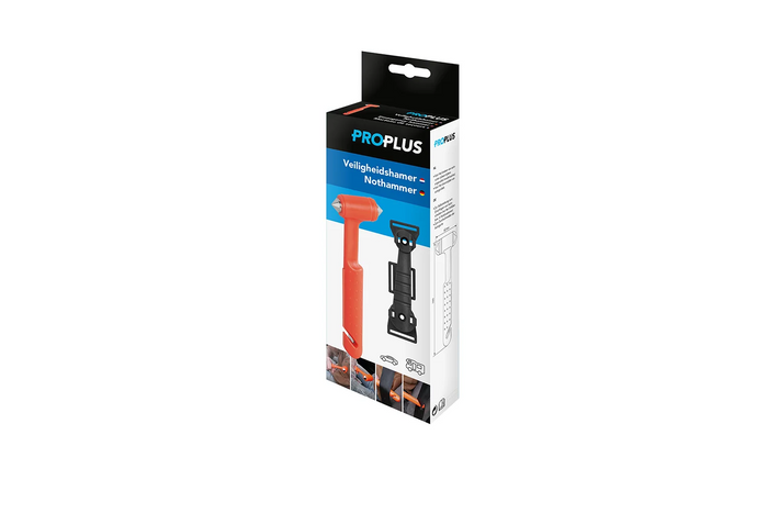Martello di sicurezza per vetro ProPlus 540050, coltello per cintura di sicurezza