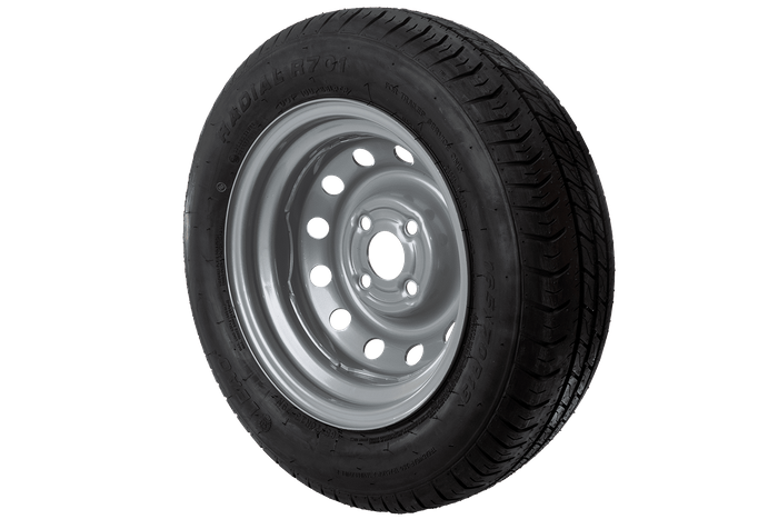 Ruota del rimorchio PNEUMATICO LEAO 165/70 R13 79N CERCHIO UNITRAILER 4Jx13"H2 4x100 ET:30