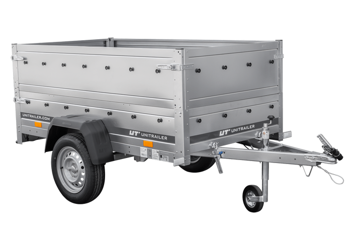 Rimorchio da giardino 200 KIPP con ruota di appoggio e sponde BIS