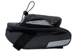 Borsa sottosella lunga per bicicletta PROFEX 82318 Lux nera con tasca portaborraccia