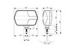 Faro anteriore a LED ASPÖCK LuxLED II con 7 funzioni, connettore DEUTSCH DT06-6S a 6 pin, lato destro.