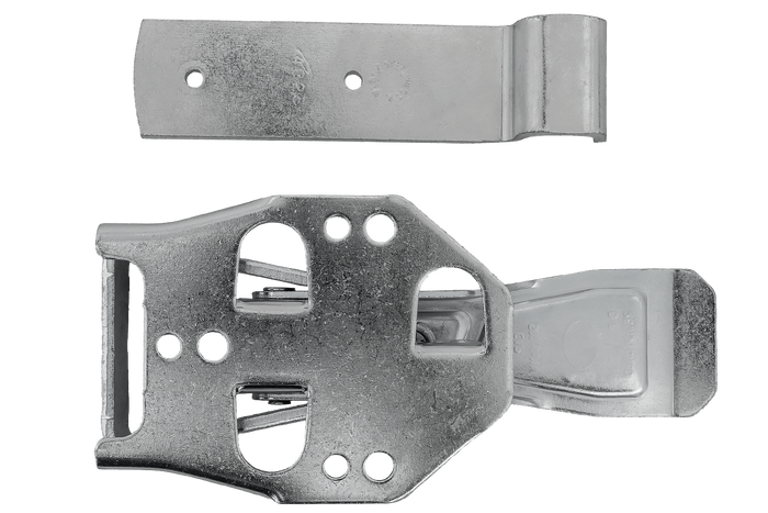 Gancio laterale con elemento di fissaggio STEELPRESS ZB-04C+Z-01A per la chiusura laterale completa del rimorchio