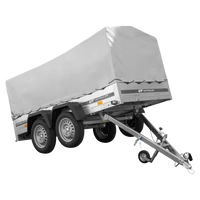 RIMORCHIO GARDEN TRAILER UNITRAILER 264/2 KIPP CON RUOTA SNODATA, TELAIO H-800 E COPERTURA GRIGIA