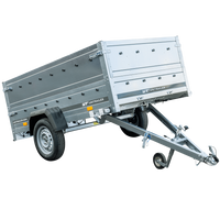 UNITRAILER GARDEN TRAILER 230 KIPP RIMORCHIO LEGGERO 230x125 CON SOVRASPONDE E RUOTINO 