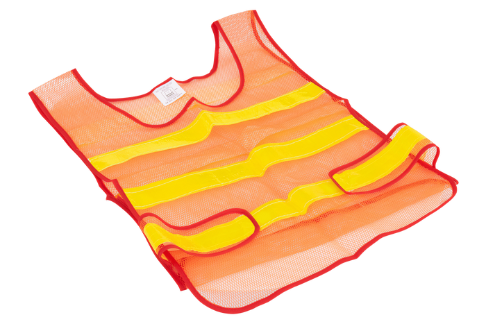 Gilet riflettente arancione HERMON XXL con velcro laterale