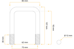 Morsetto quadrato M12 95/62/95