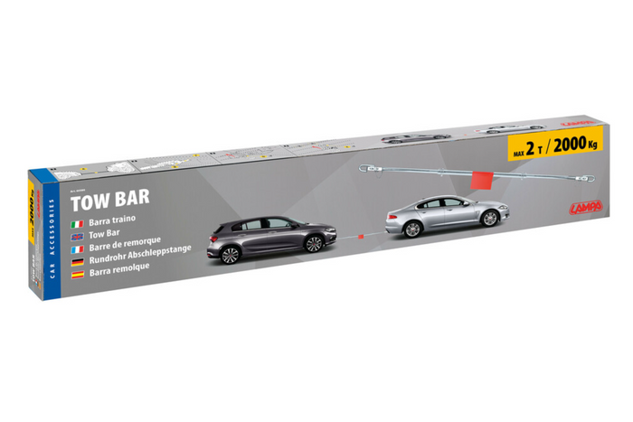 Gancio di traino LAMPA, gancio di traino rigido, 2000 kg