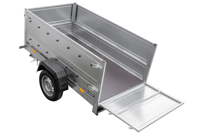 Rimorchio da giardino 200 KIPP con ruota di appoggio e sponde BIS