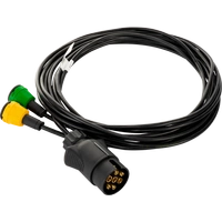 MANTES cablaggio elettrico rimorchio carro attrezzi 3,8 m SPINA A BAIONETTA 7 PIN 2x 5 PIN