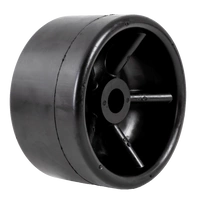 Rullo scorrevole KNOTT, rullo scorrevole in gomma da 67 mm per rimorchio per barche