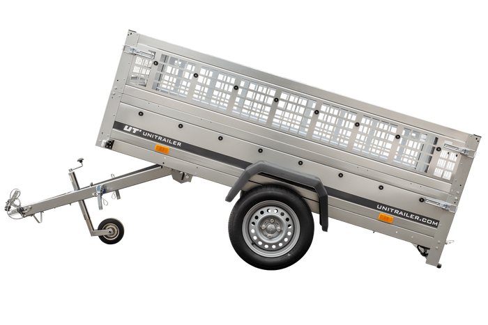 Rimorchio leggero 230x125 UNITRAILER GARDEN 230 KIPP con lati in rete